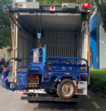 dual track vehicle mounted crane